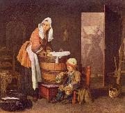 Jean Simeon Chardin La lavandera oil